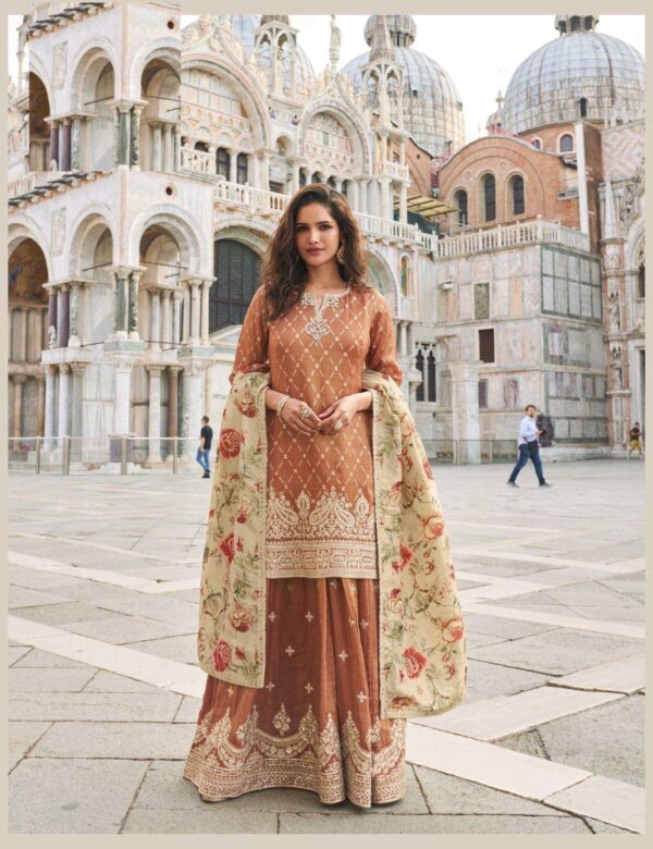 Wedding Collection Heavy Chinon Sharara Suits 10032