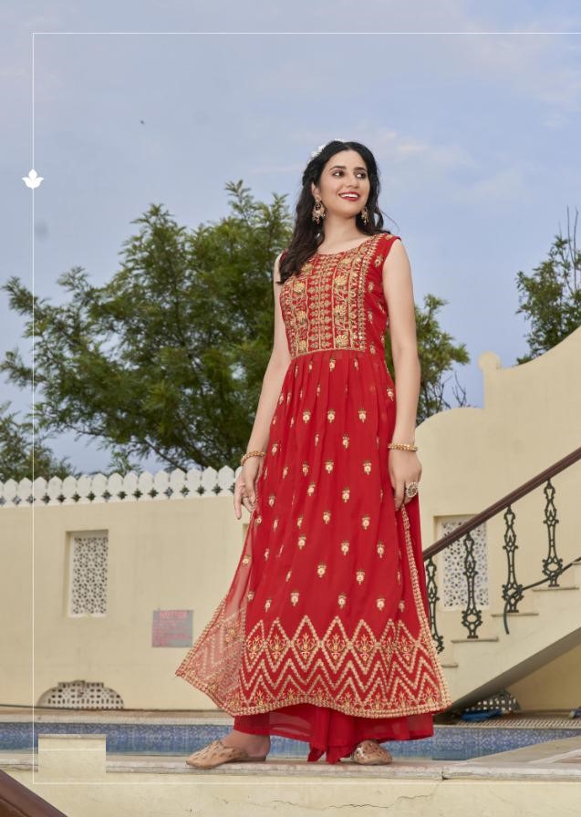 Pure Georgette Kurti Palazzo Sets 1002