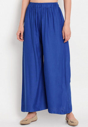 Royal Blue Rayon Palazzos 11