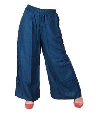Navy Blue Rayon Palazzos 08