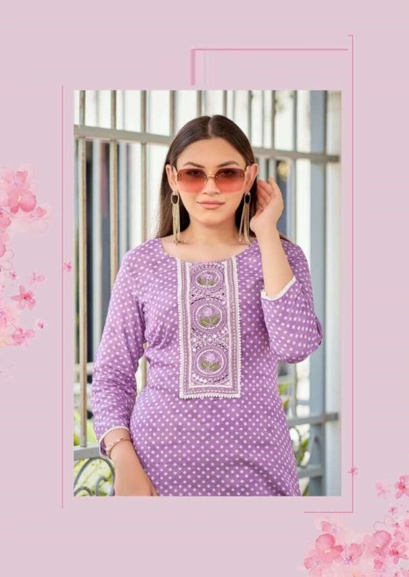 Pure Muslin Viscose Hand Work & Real Work Full Stitched Cord Sets For Women 1001 - Image 3