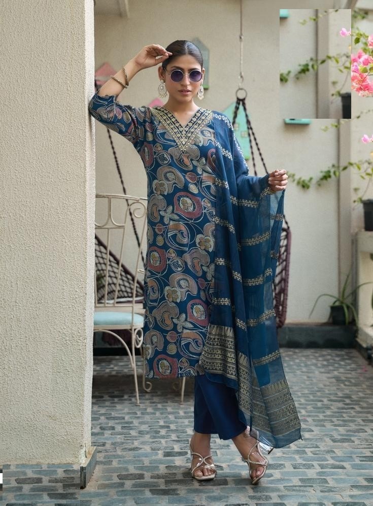 Casual Wear Digital Prints Vetican Silk Suits 5001 - Image 7