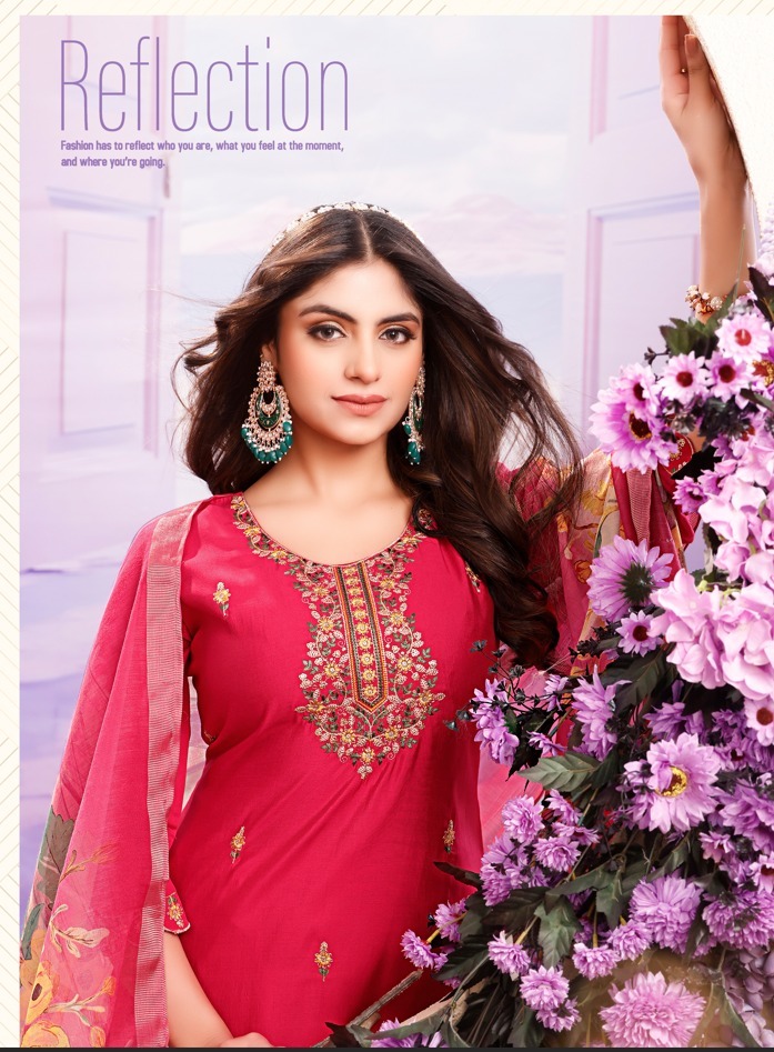 Pink Roman Silk Suit With Digital Print Dupatta 206 - Image 2