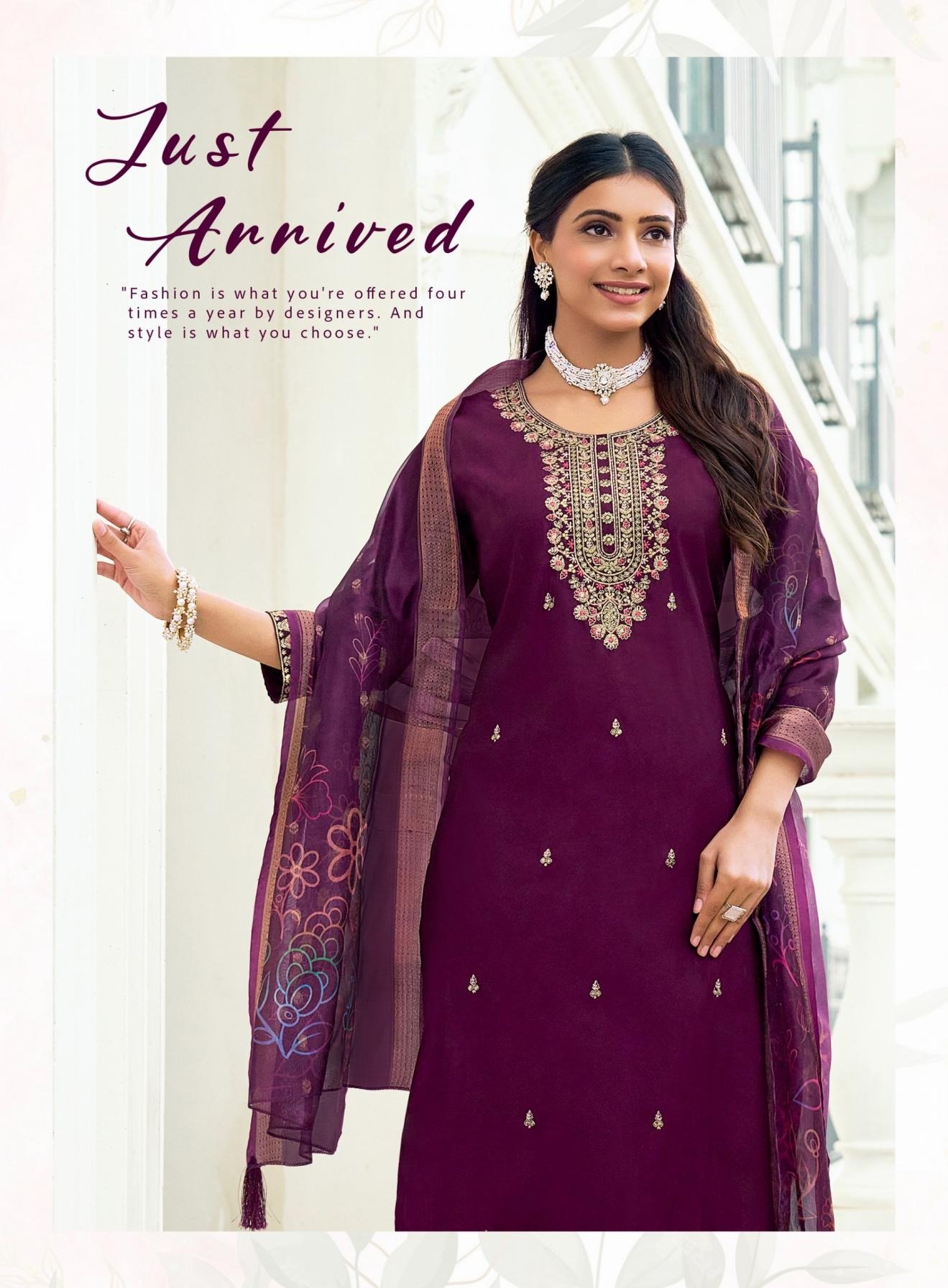 Plus Size Festive Wear Embroidered Straight Fit Kurta Sets 1001 - Image 6