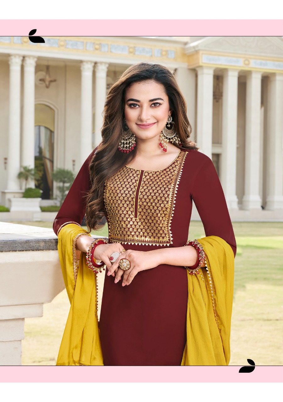 Full Stitched Heavy Embroidery Sharara Suits 1007 - Image 2