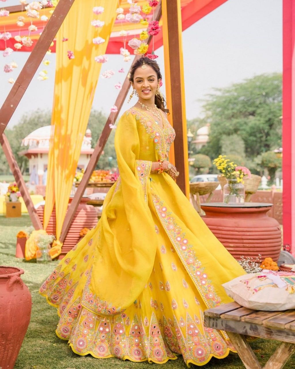 Yellow Wedding & Haldi Lehenga 321 - Image 2