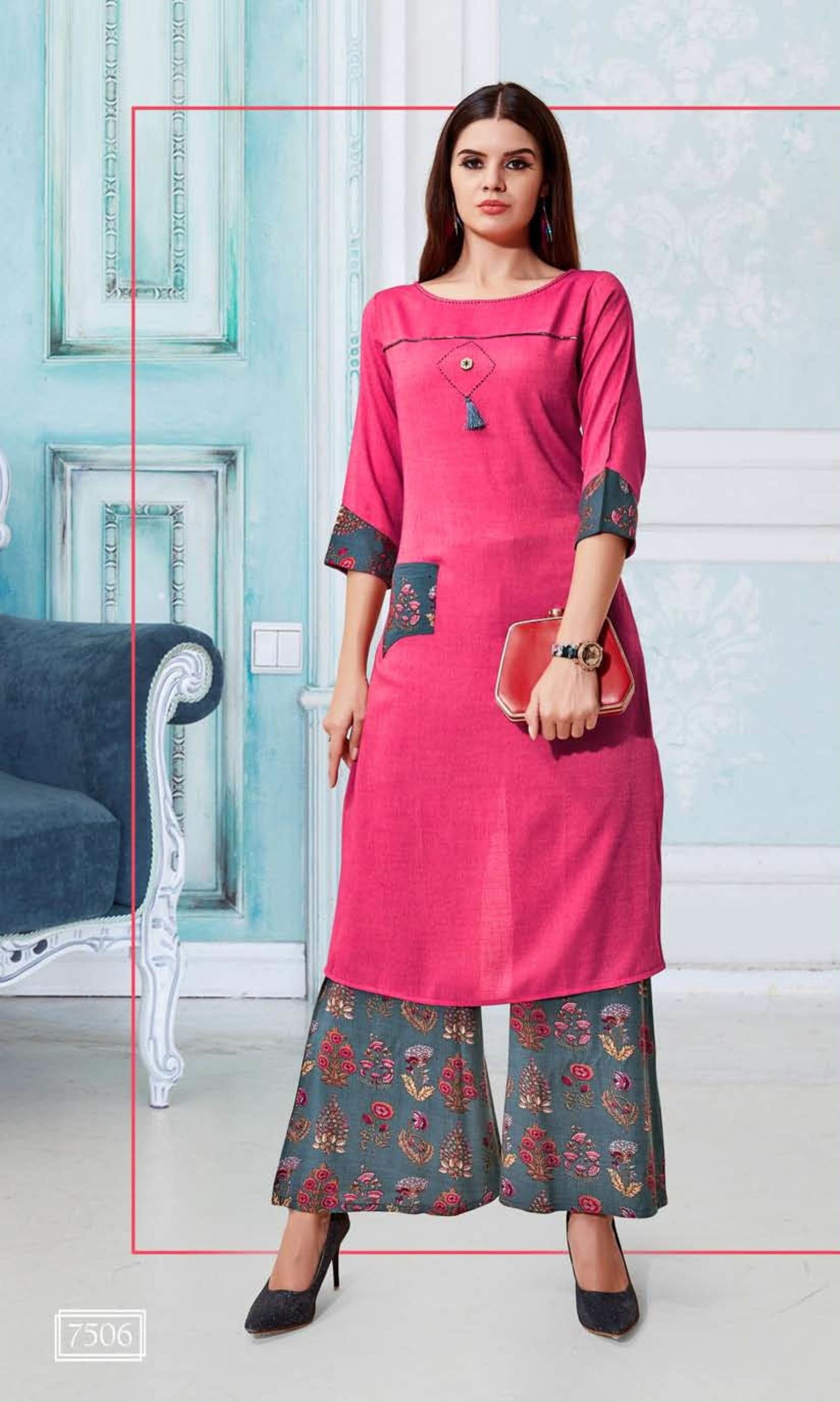 Stylish Kurti Palazzo 7506