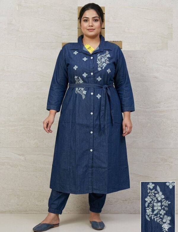 Trending Cotton Denim Cord Set For Summers