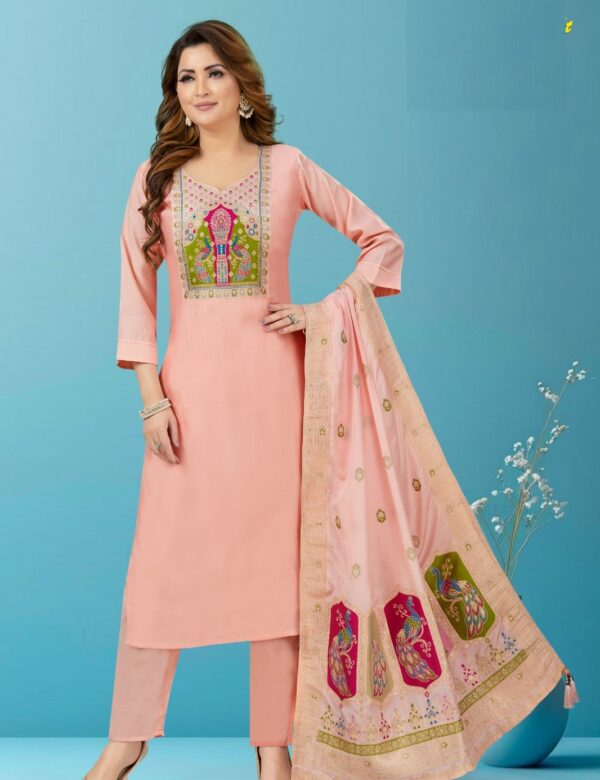 Festive Wear Silk Suits With Heavy Paithani Dupatta 3110