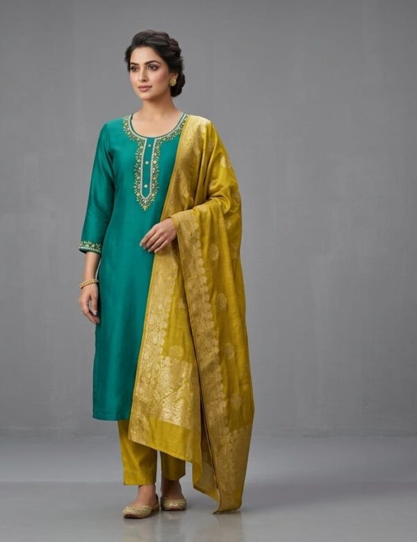 Shimmer Silk Hand Work Festive Suits 1311