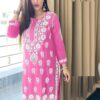 Light Pink Lucknowi Work Kurta & Pant Set 1213