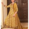 Yellow Pure Cotton Printed Anarkali Suit 411