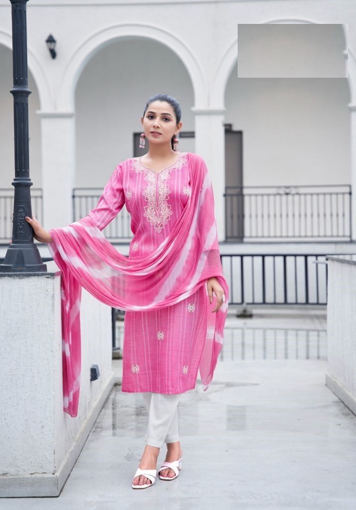 Casual Wear Lucknowi Work Kurta Set With Dupatta 1001