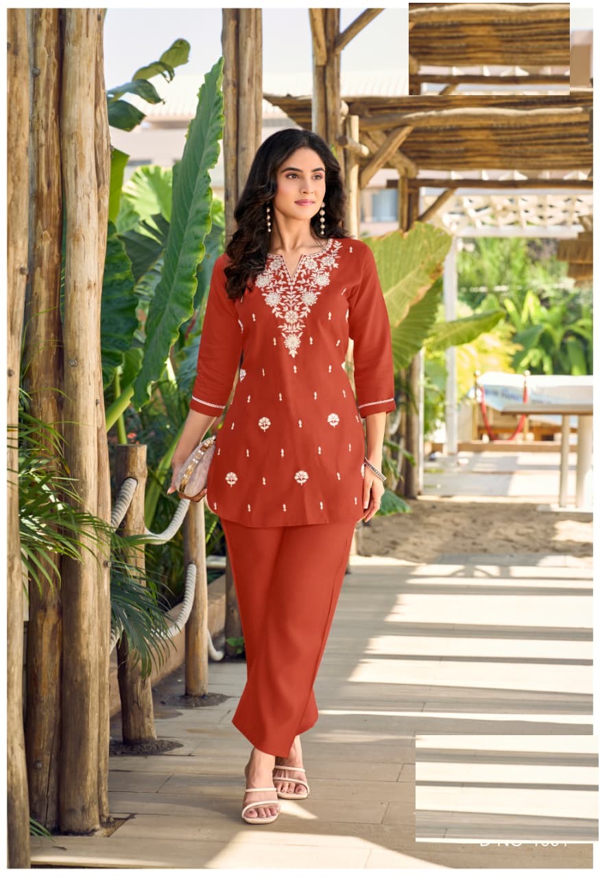 Casual Wear Viscose Silk Cord Set 1001