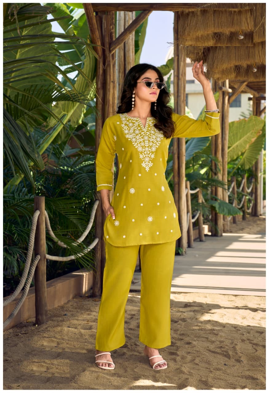 Alternative view of Casual Wear Viscose Silk Cord Set 1001