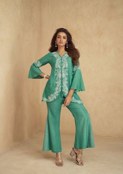 Pure Rayon Lucknowi Work Cord Set 907