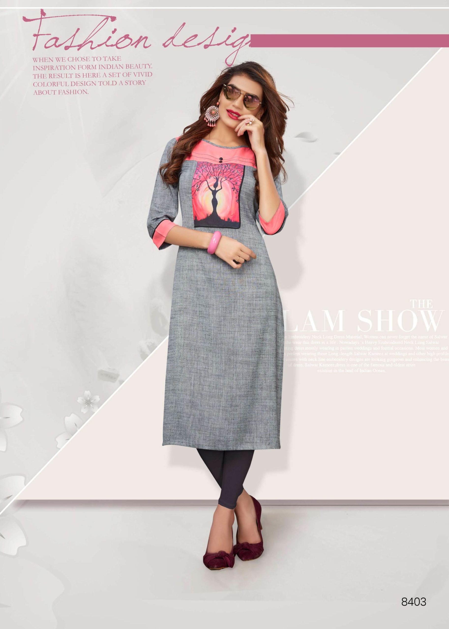 Floral Digital Print Kurti Pant Dupatta Set (Stitched) – Ethenika.com