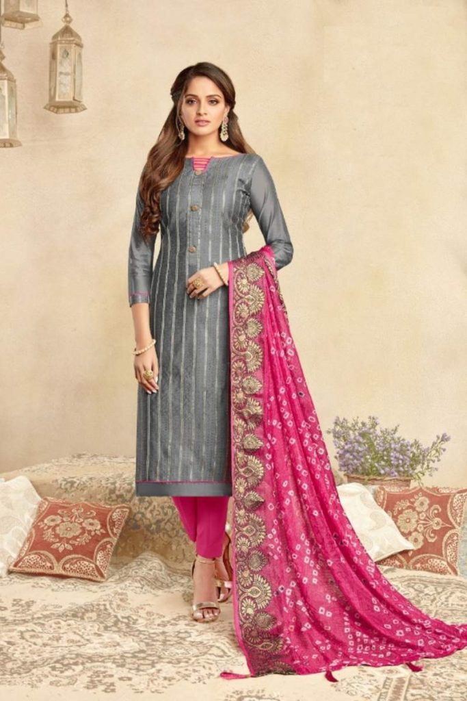 bandhani churidar stitching designs